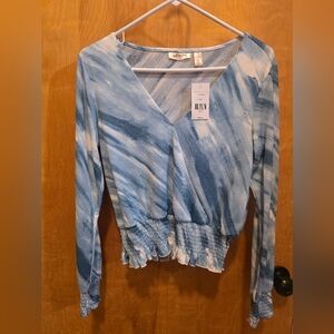 Wild Fable Blue Tie-Dye Sweater